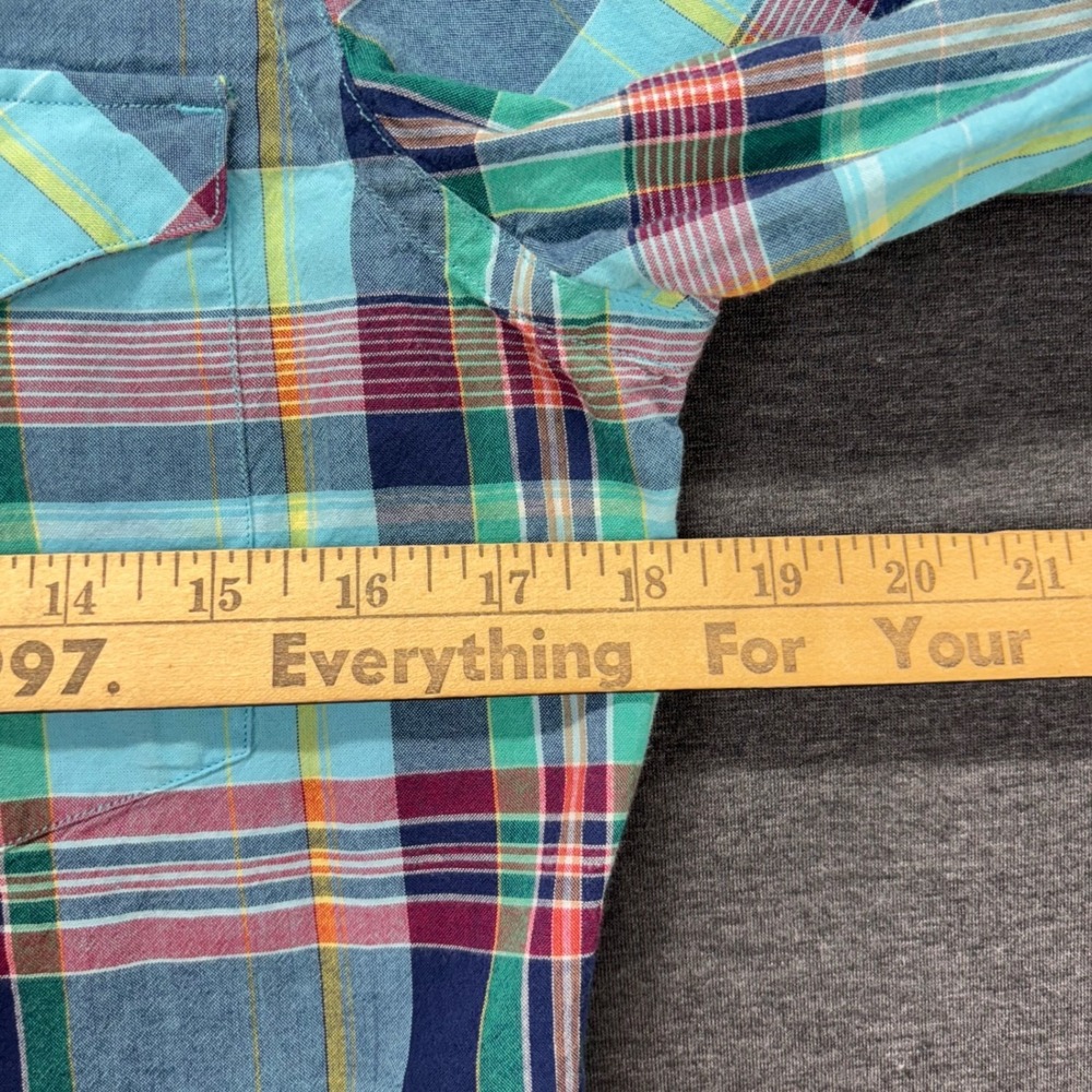 Ralph Lauren Multicolor Plaid Button-Down Shirt - Teal Dominant - Picture 8 of 11
